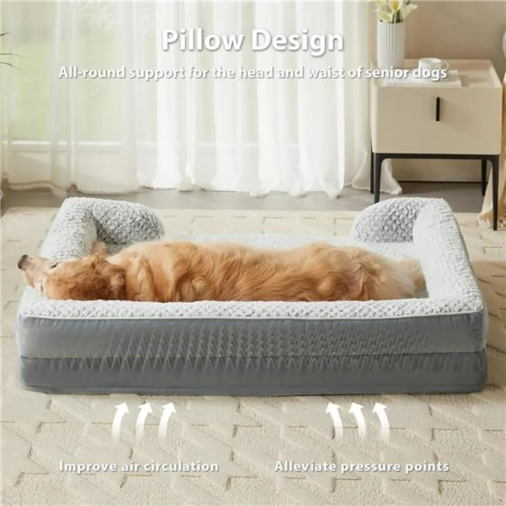 Orthopedic Large Dog Bed, Sofa Dog Bed for Large Dogs. Waterproof Dog Couch Bed